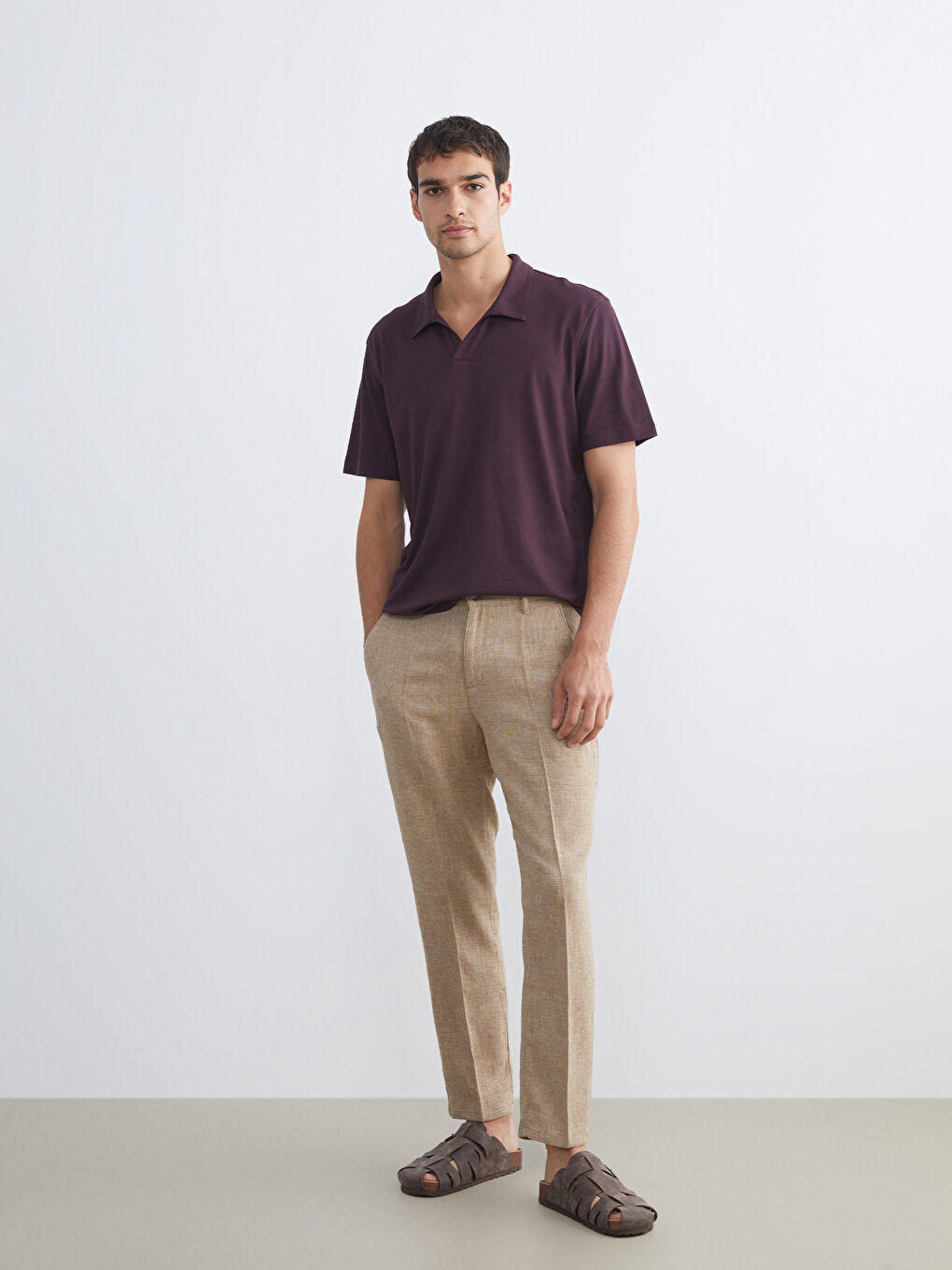 Polo Neck Pique Men's T-Shirt-1