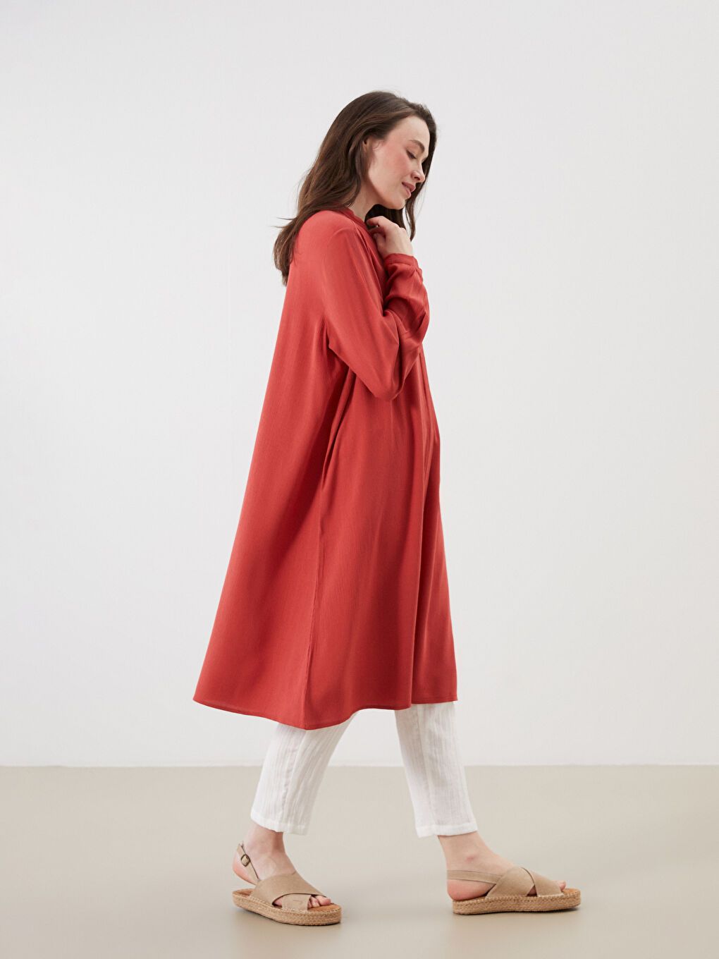 LCW Grace Woman ORANGE Shirt Tunic -S5R400Z8-KCN