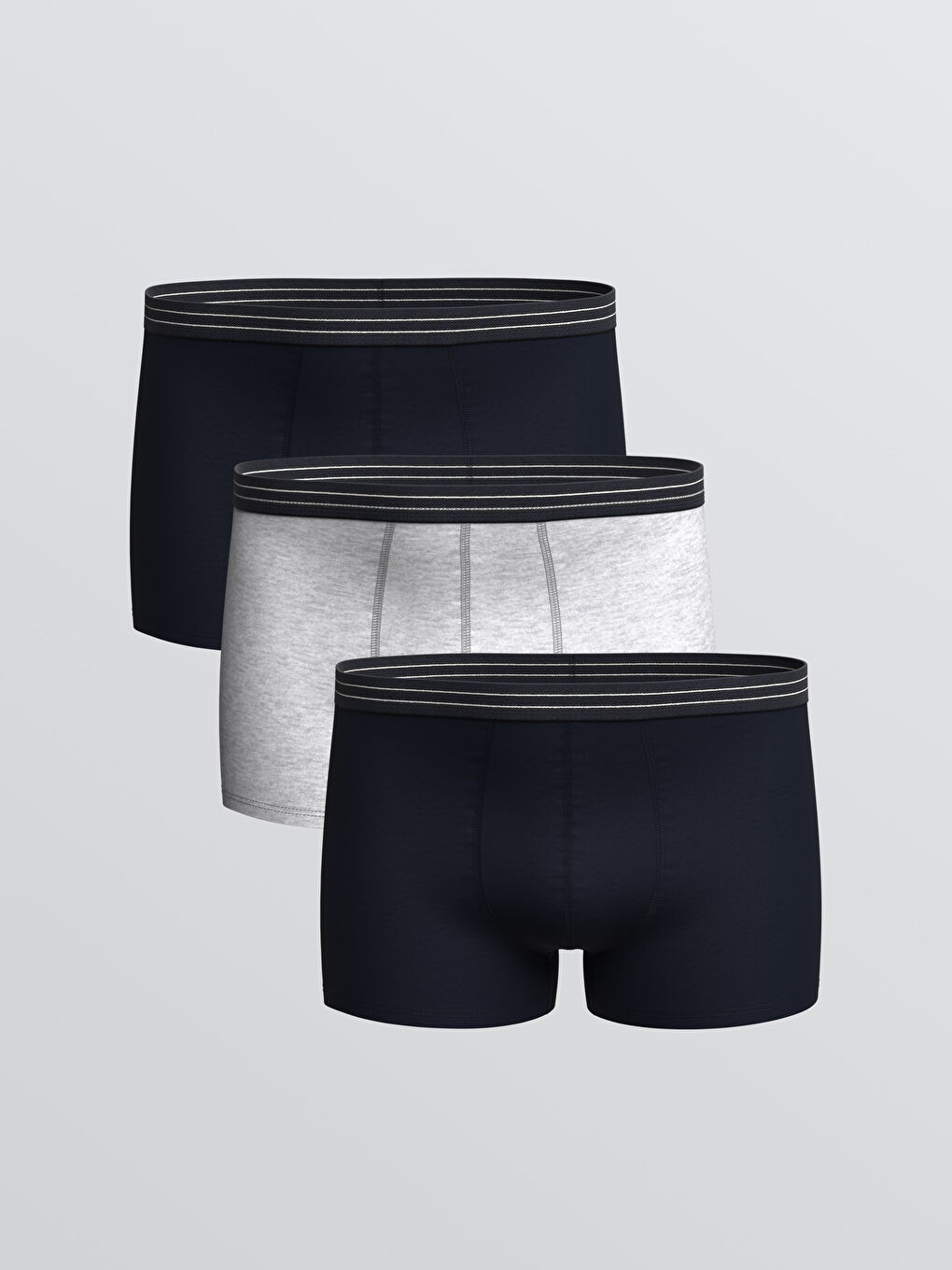 Plus Size Standard Fit Cotton Stretch Men's Boxer 3-Pack -S5R405Z8-DWP