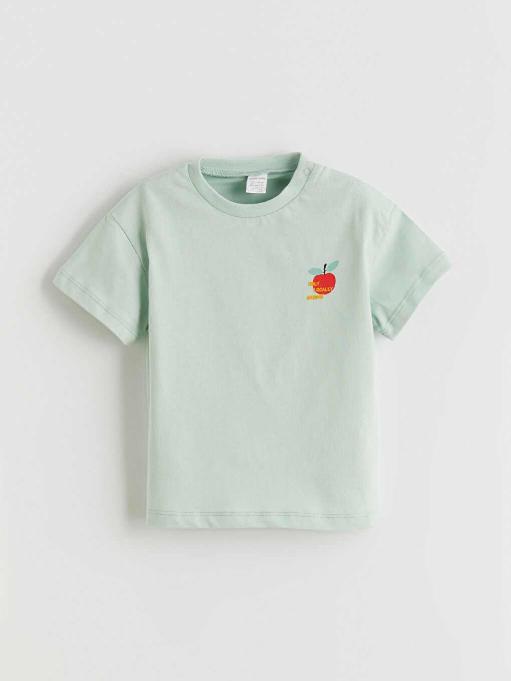 Yeşil Bisiklet Yaka Erkek Bebek Tişört