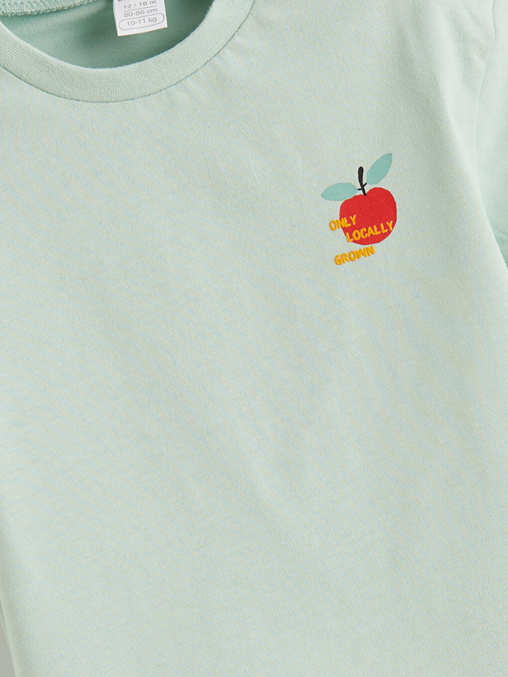 Yeşil Bisiklet Yaka Erkek Bebek Tişört-1