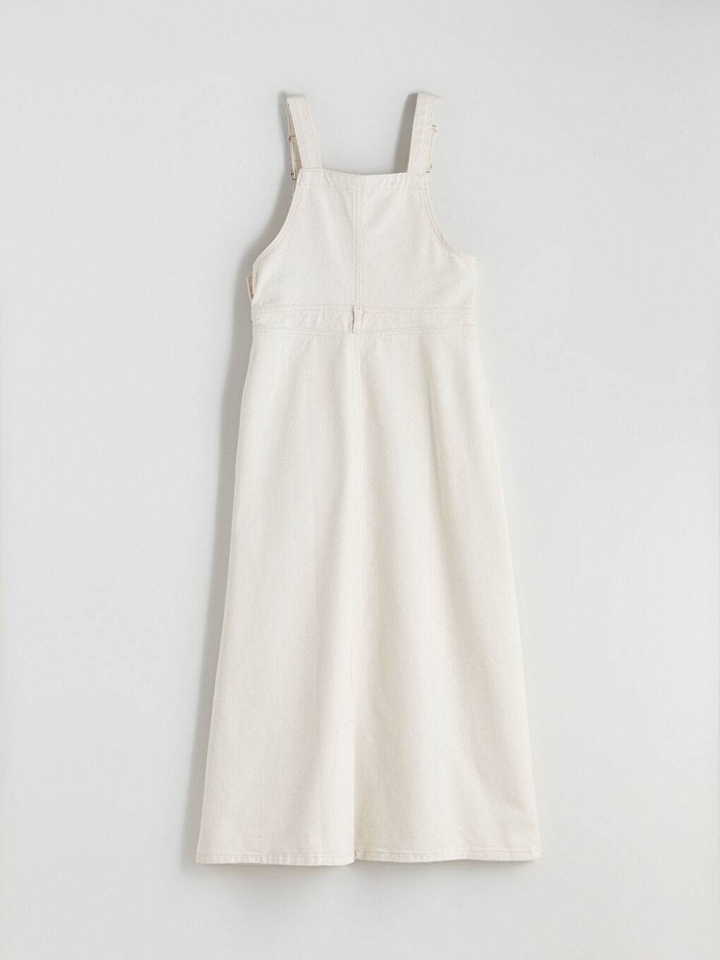 Bej Kare Yaka Jean Salopet-5