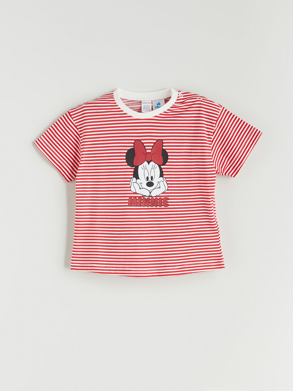 Ekru Minnie Mouse Baskılı Kız Bebek Tişört ve Tayt 2'li-1