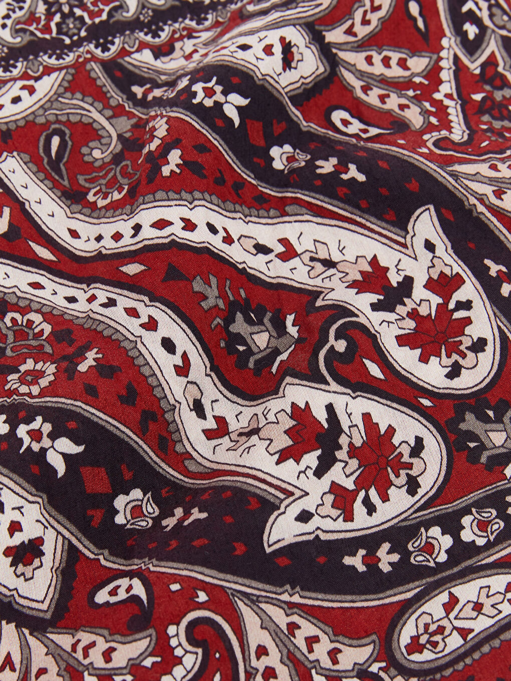 Bordo Desenli Kadın Şal-2