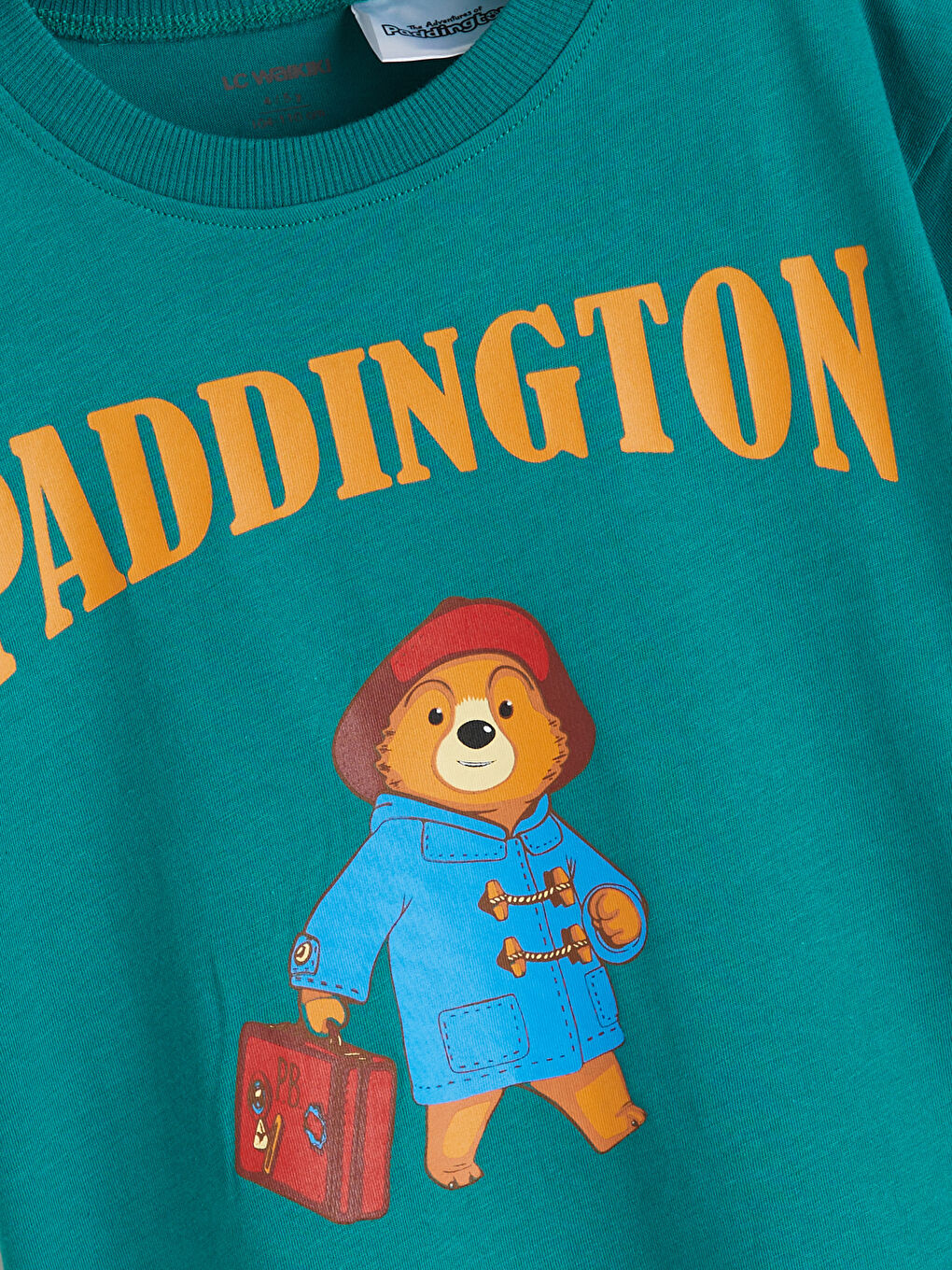 Turkuaz Bisiklet Yaka Baskılı Erkek Çocuk Tişört-2