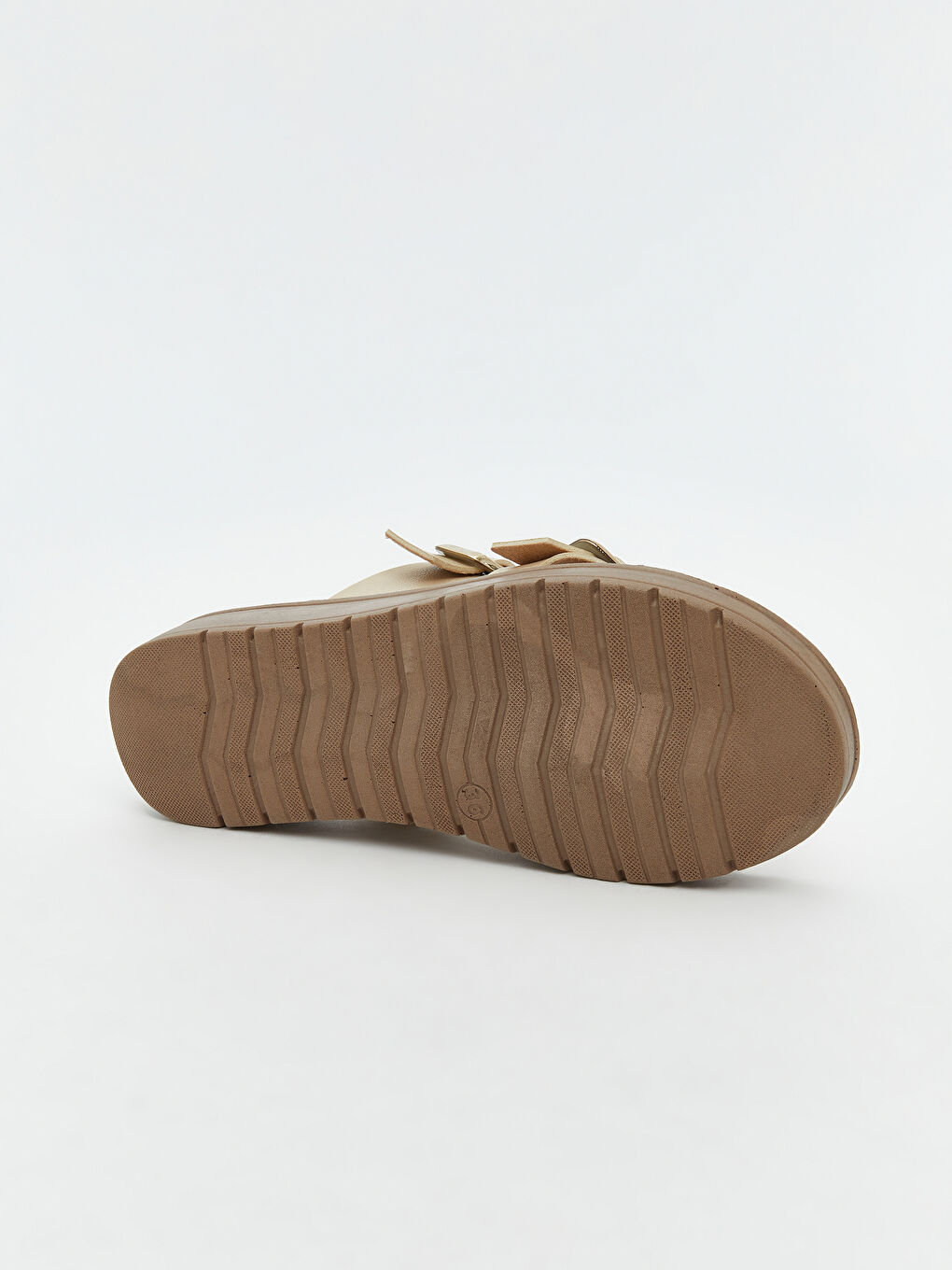 Bej Çapraz Bantlı Kadın Terlik-3