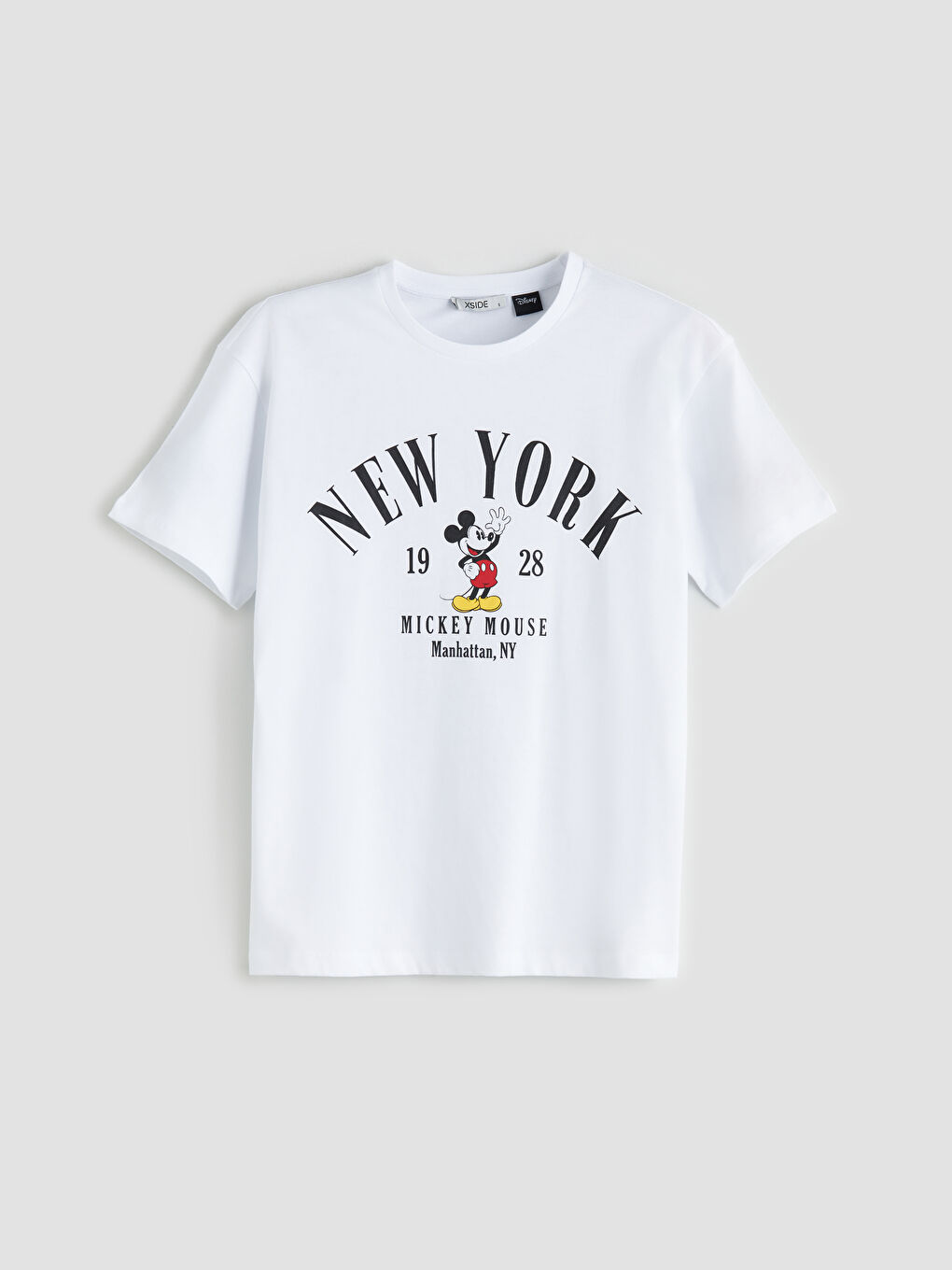 Crew Neck Mickey Mouse Printed Women's T-Shirt -S5R489Z8-Q6K