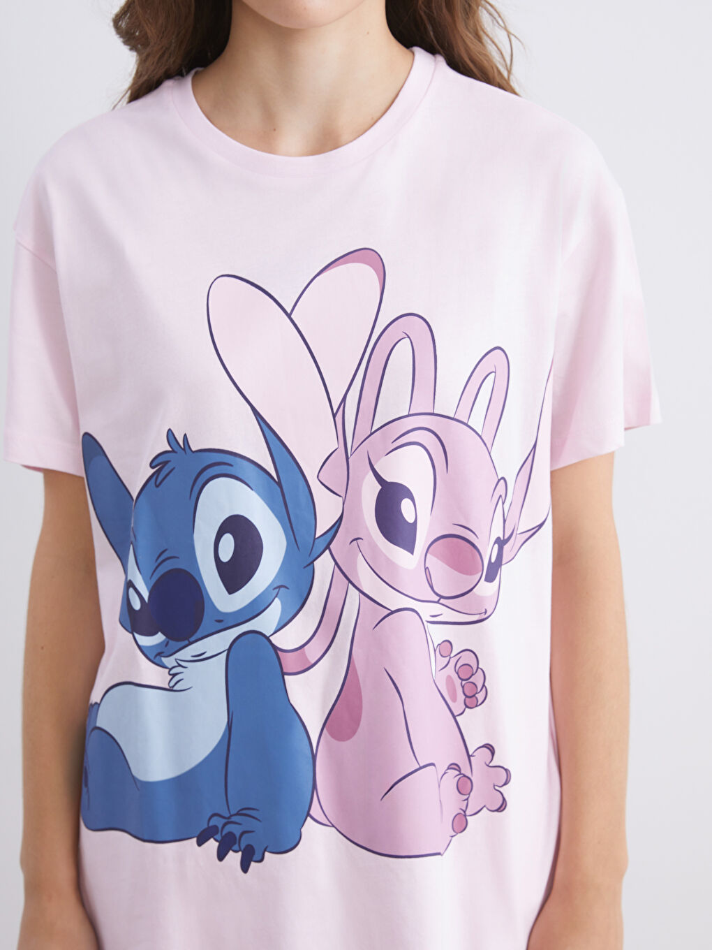Crew Neck Lilo & Stitch Licensed Women's T-Shirt-2