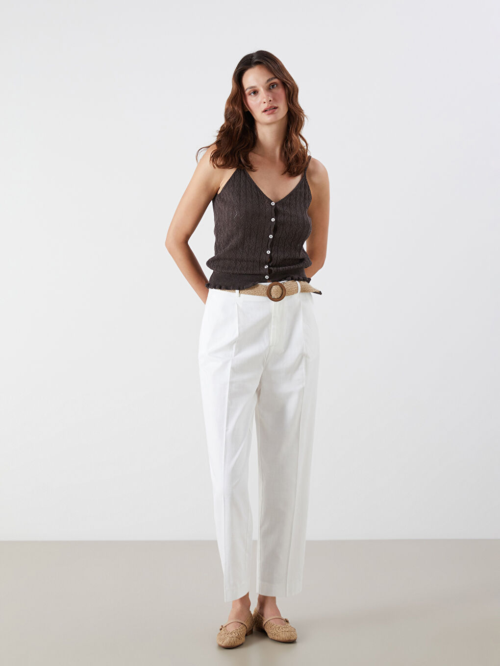 LCW Vision Woman ECRU Trousers -S5R504Z8-R9J