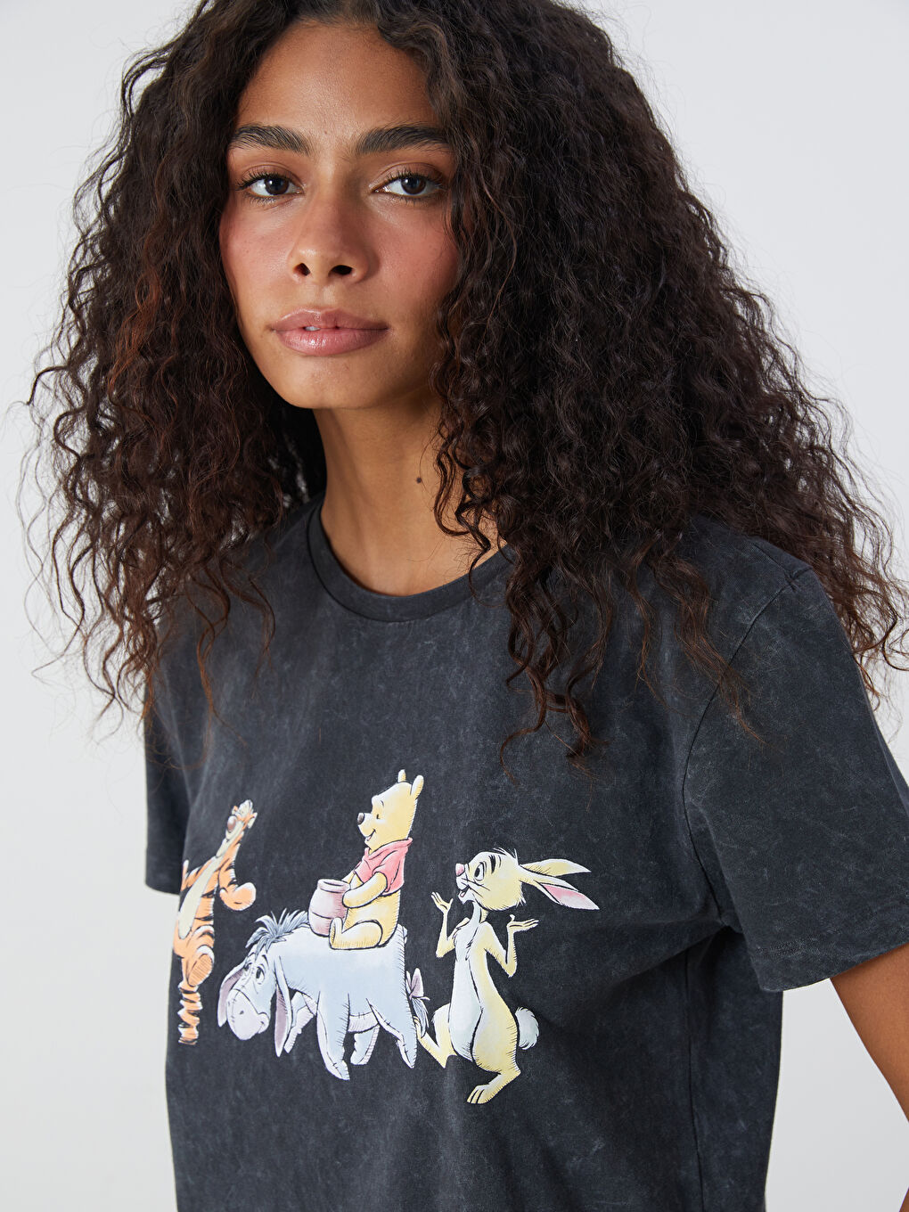 Crew Neck Winnie the Pooh Licensed Women's T-Shirt-2