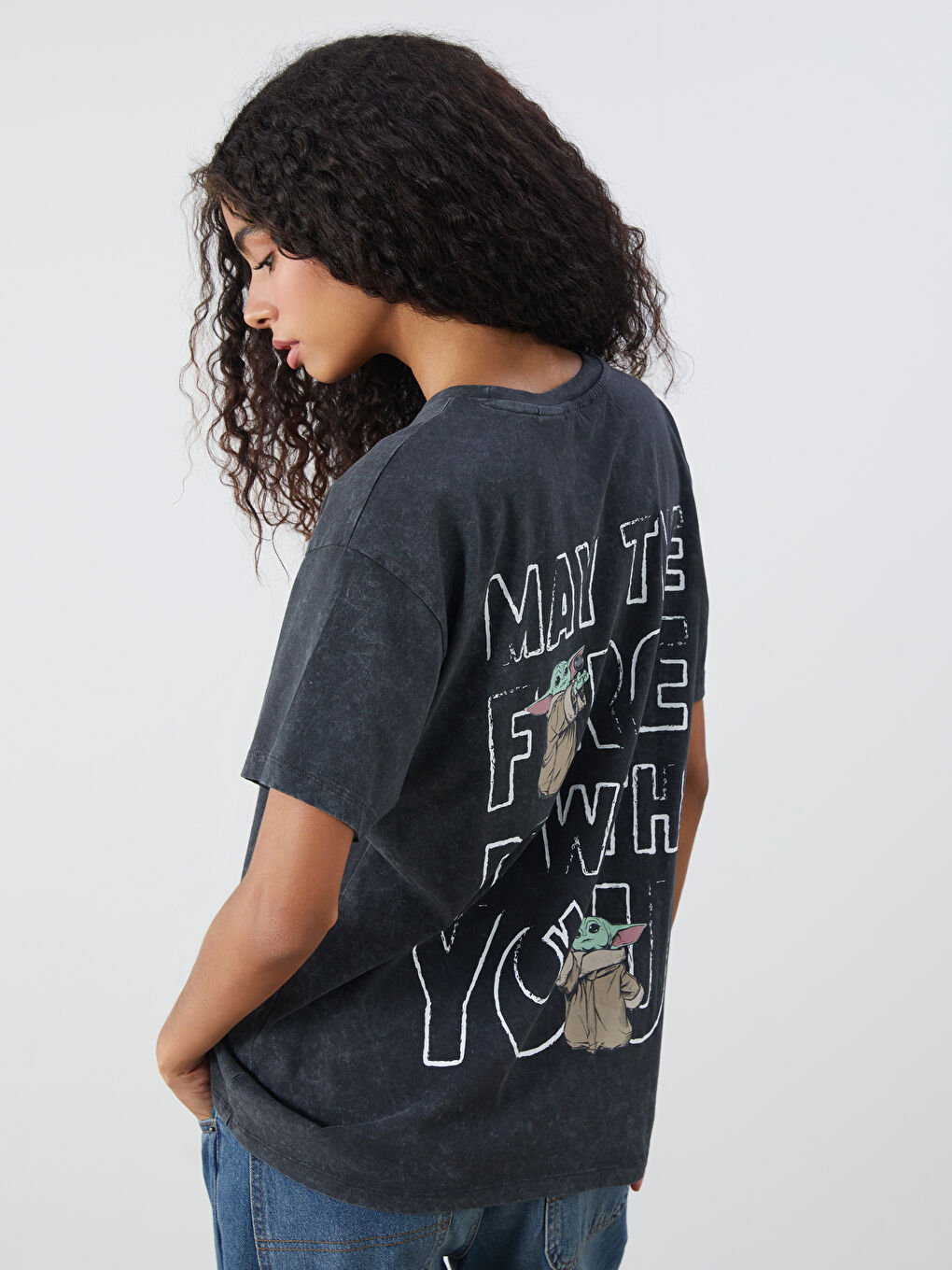 Crew Neck The Mandalorian Printed Women's T-Shirt -S5R511Z8-VDL