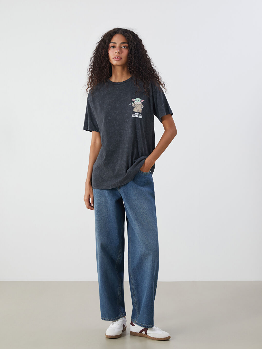 Crew Neck The Mandalorian Printed Women's T-Shirt -S5R511Z8-VDL