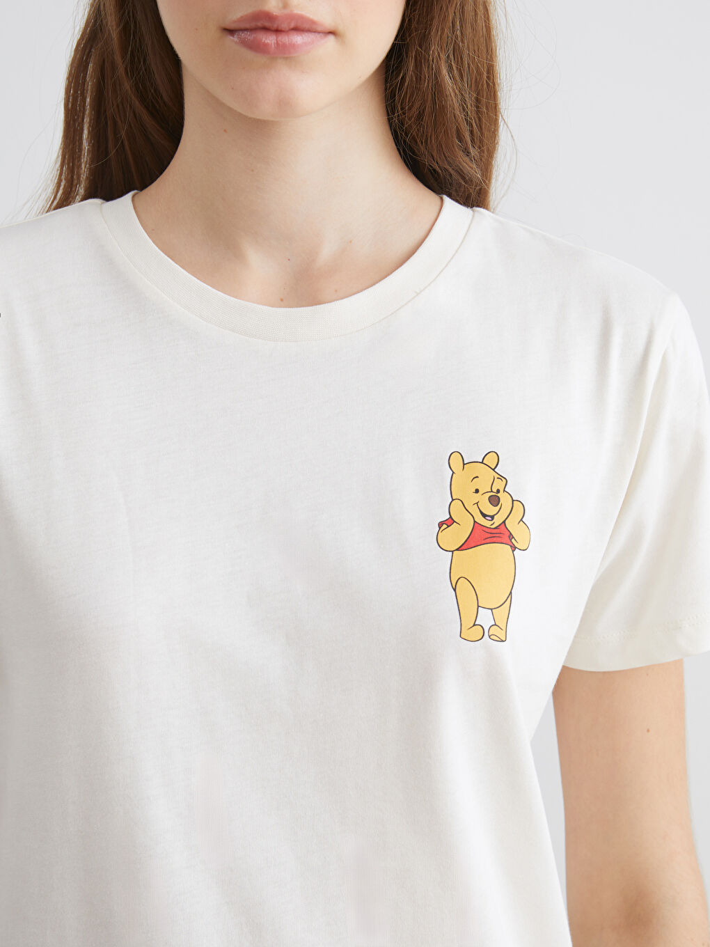 Crew Neck Winnie the Pooh Licensed Women's T-Shirt-2
