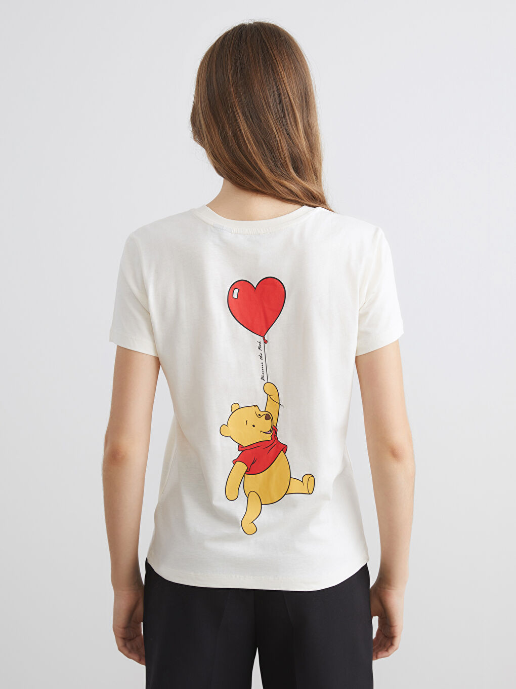 Crew Neck Winnie the Pooh Licensed Women's T-Shirt-3