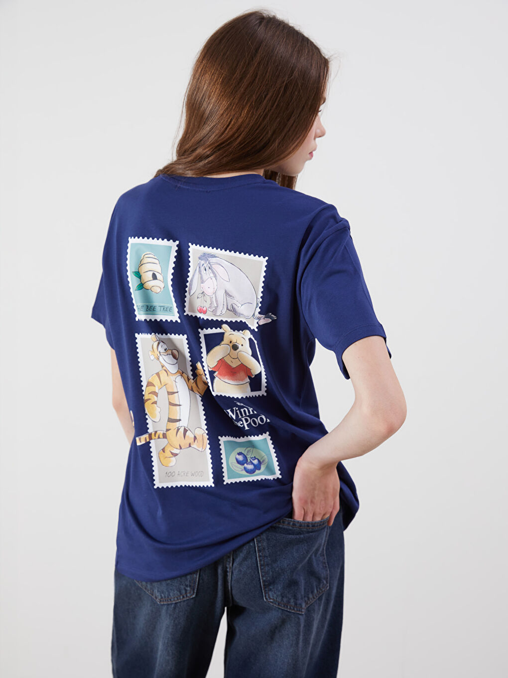 Crew Neck Winnie the Pooh Printed Women's T-Shirt -S5R518Z8-HPN