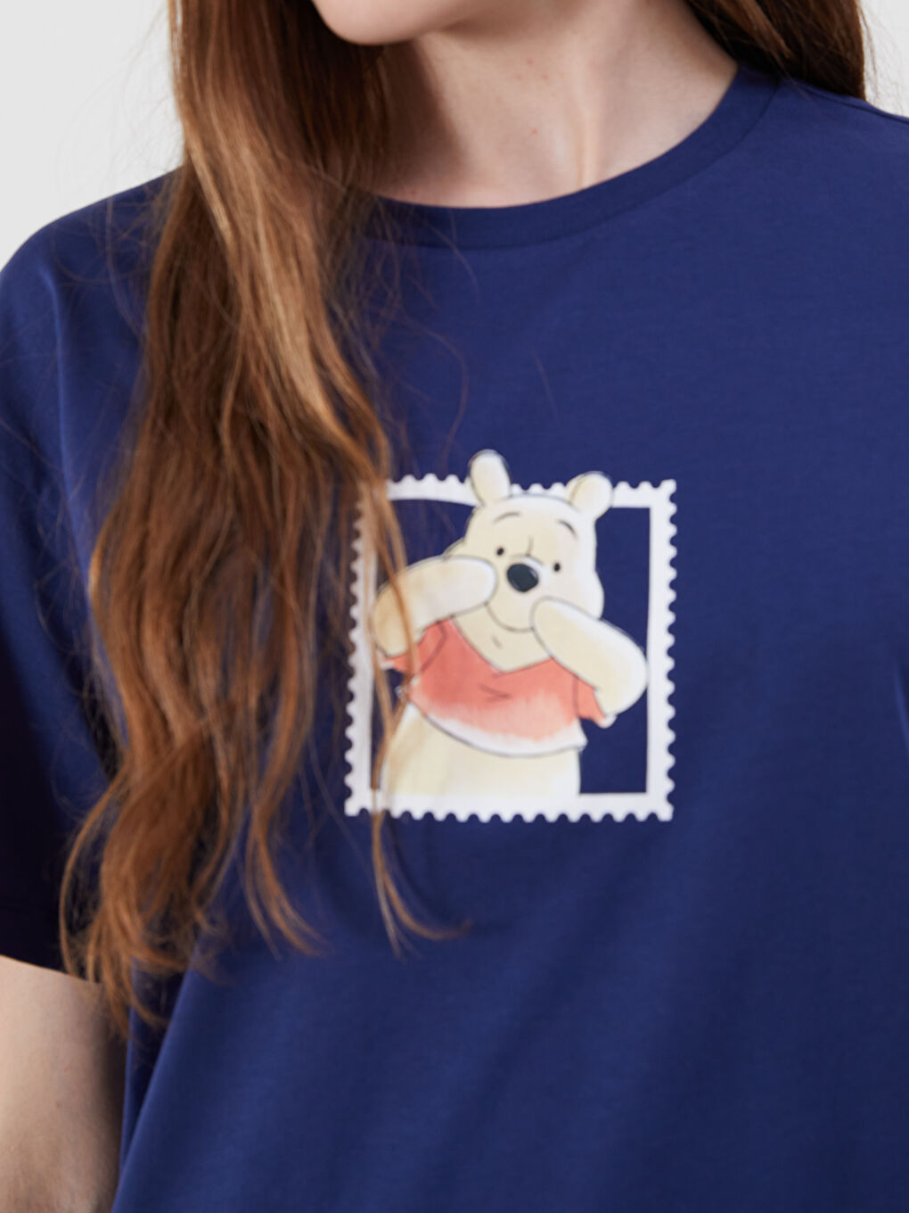 Crew Neck Winnie the Pooh Printed Women's T-Shirt -S5R518Z8-HPN