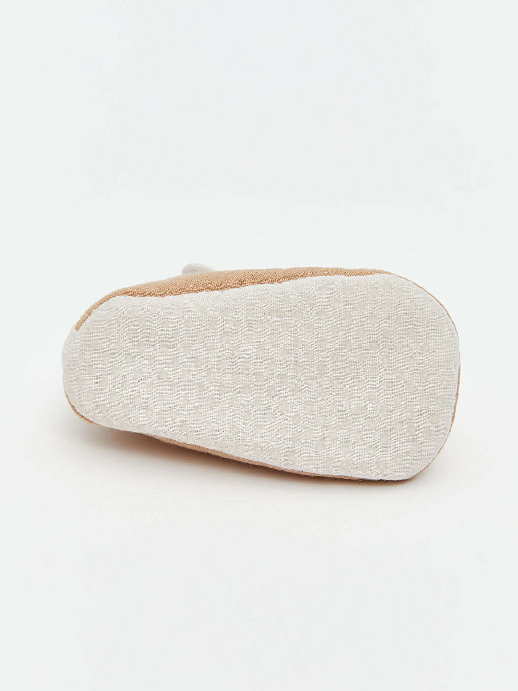 Bej Düğme Detaylı Erkek Bebek Patik Ayakkabı-3