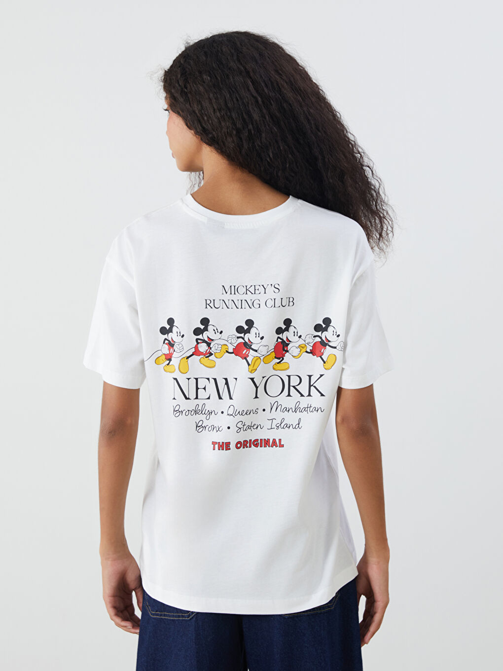 Crew Neck Mickey Mouse Printed Women's T-Shirt -S5R539Z8-R9J