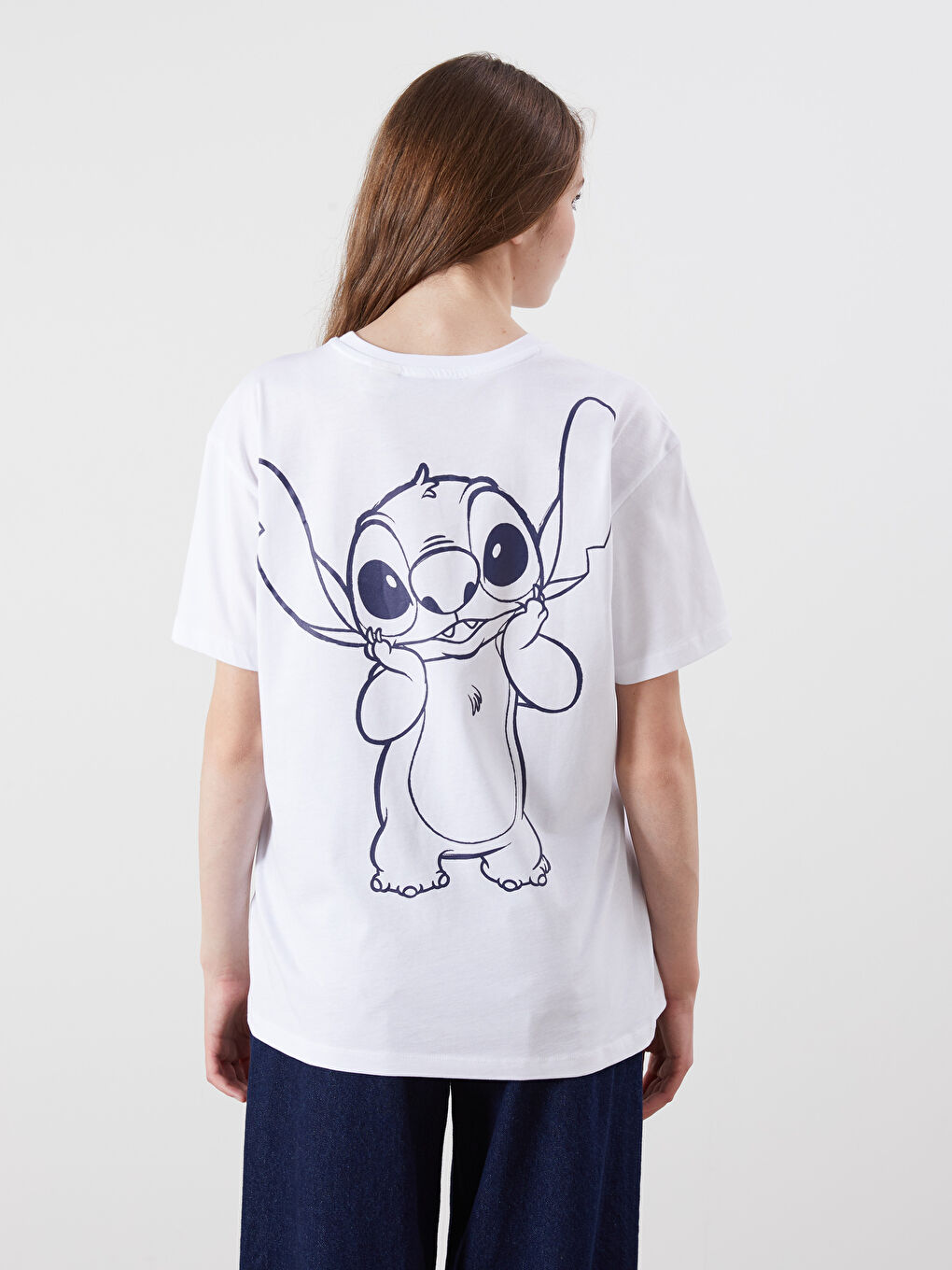 Crew Neck Stitch Printed Women's T-Shirt -S5R541Z8-Q6K