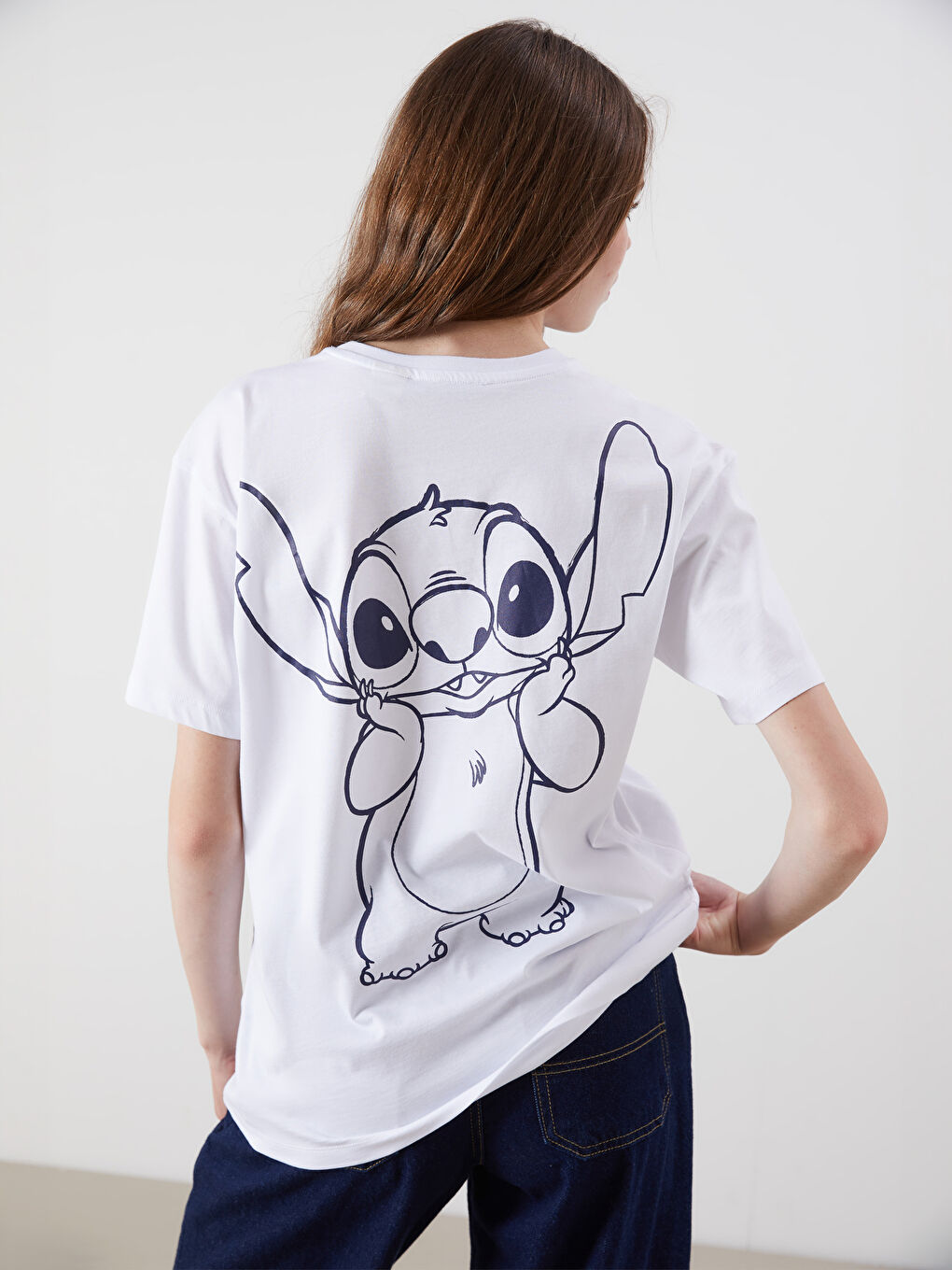 Crew Neck Stitch Printed Women's T-Shirt -S5R546Z8-Q6K
