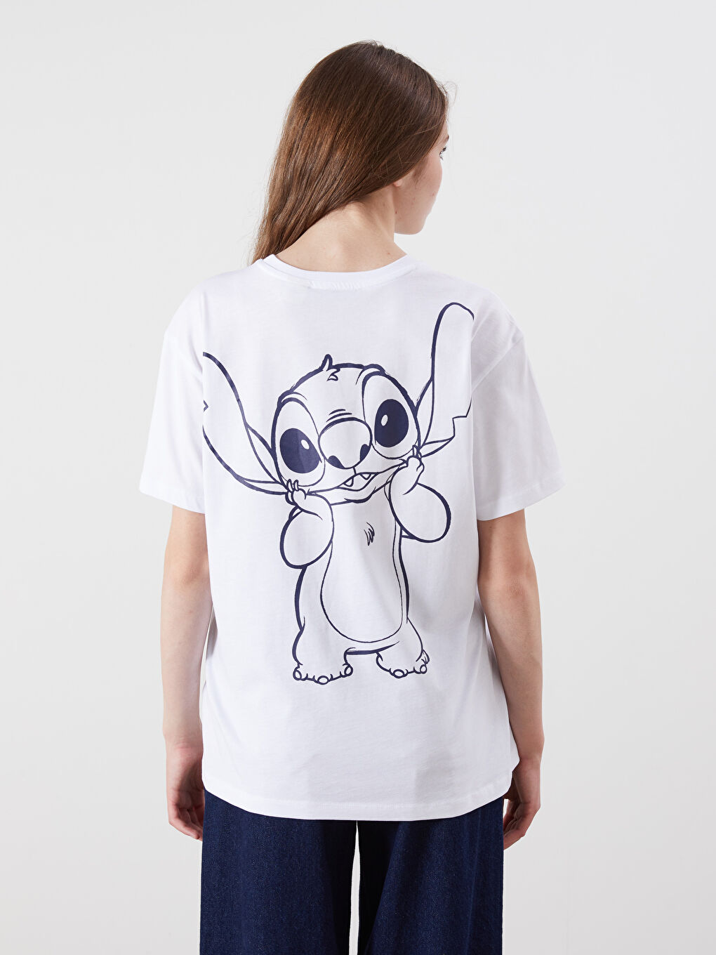 Crew Neck Stitch Printed Women's T-Shirt -S5R546Z8-Q6K