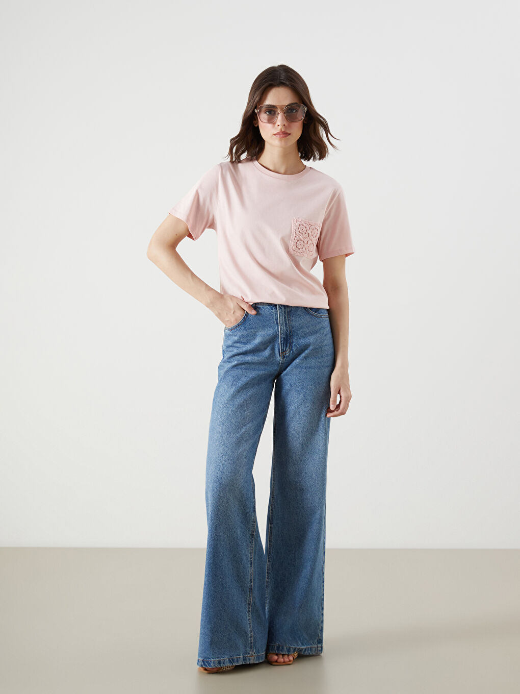 LCW Vision Woman PINK T-Shirt -S5R548Z8-G3G