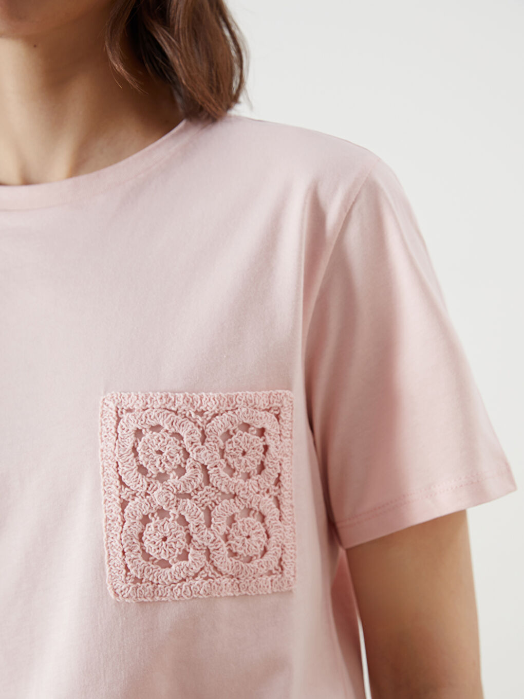 LCW Vision Woman PINK T-Shirt -S5R548Z8-G3G