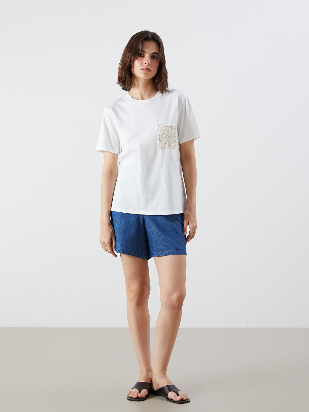 LCW Vision Woman WHITE T-Shirt -S5R548Z8-Q6K