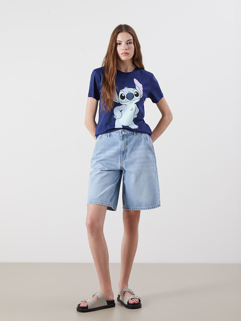XSIDE Crew Neck Stitch Printed Women's T-Shirt -S5R550Z8-HPN