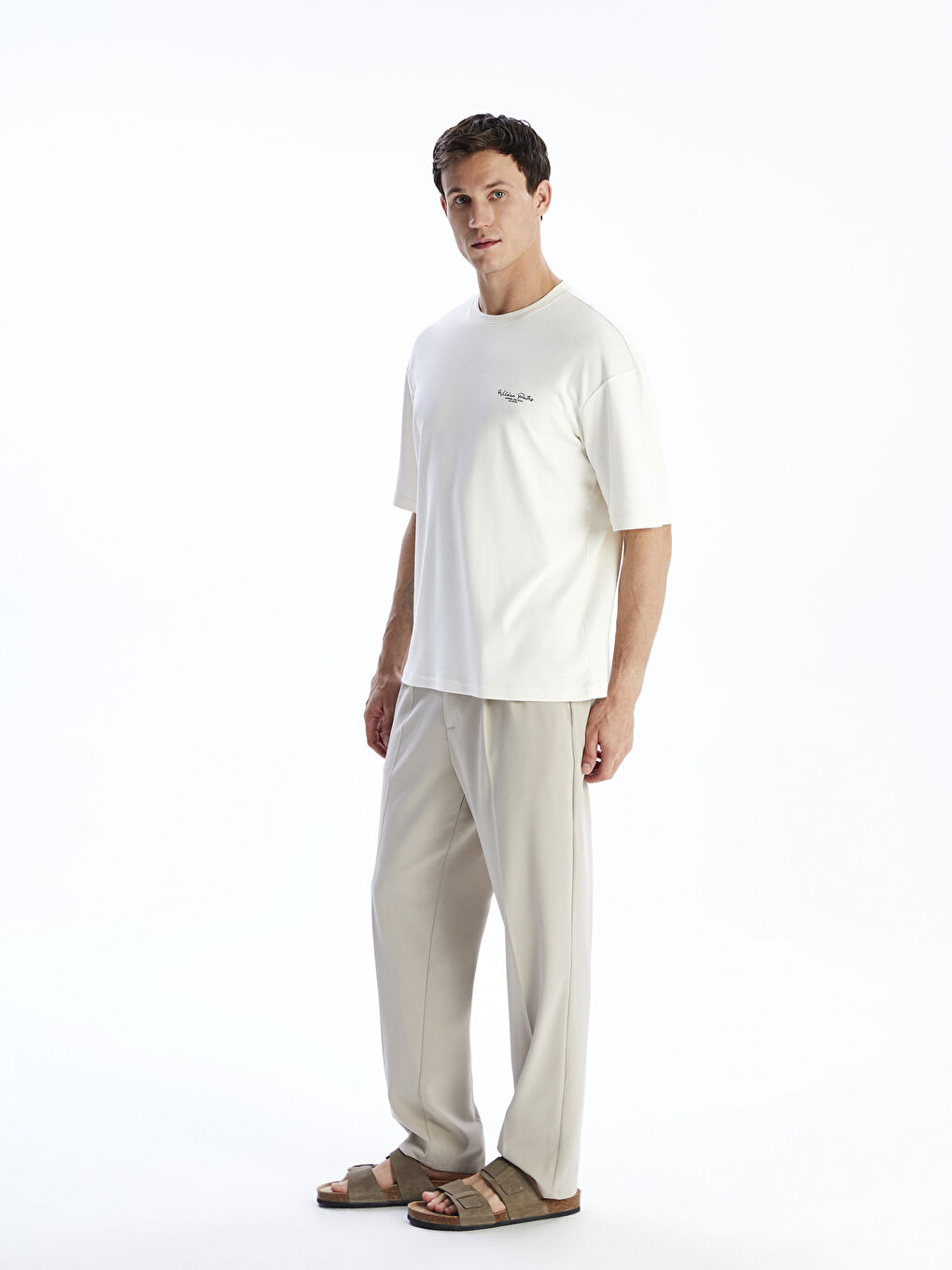 LCW Vision Crew Neck Printed Men's T-Shirt -S5R555Z8-FES