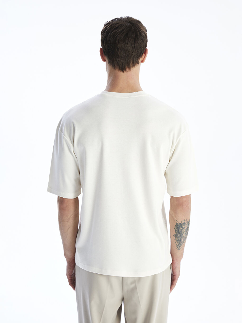 LCW Vision Crew Neck Printed Men's T-Shirt -S5R555Z8-FES