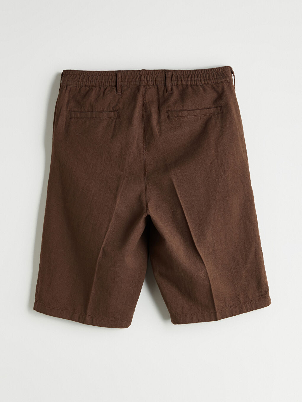 Kahverengi Standart Kalıp Erkek Şort-5