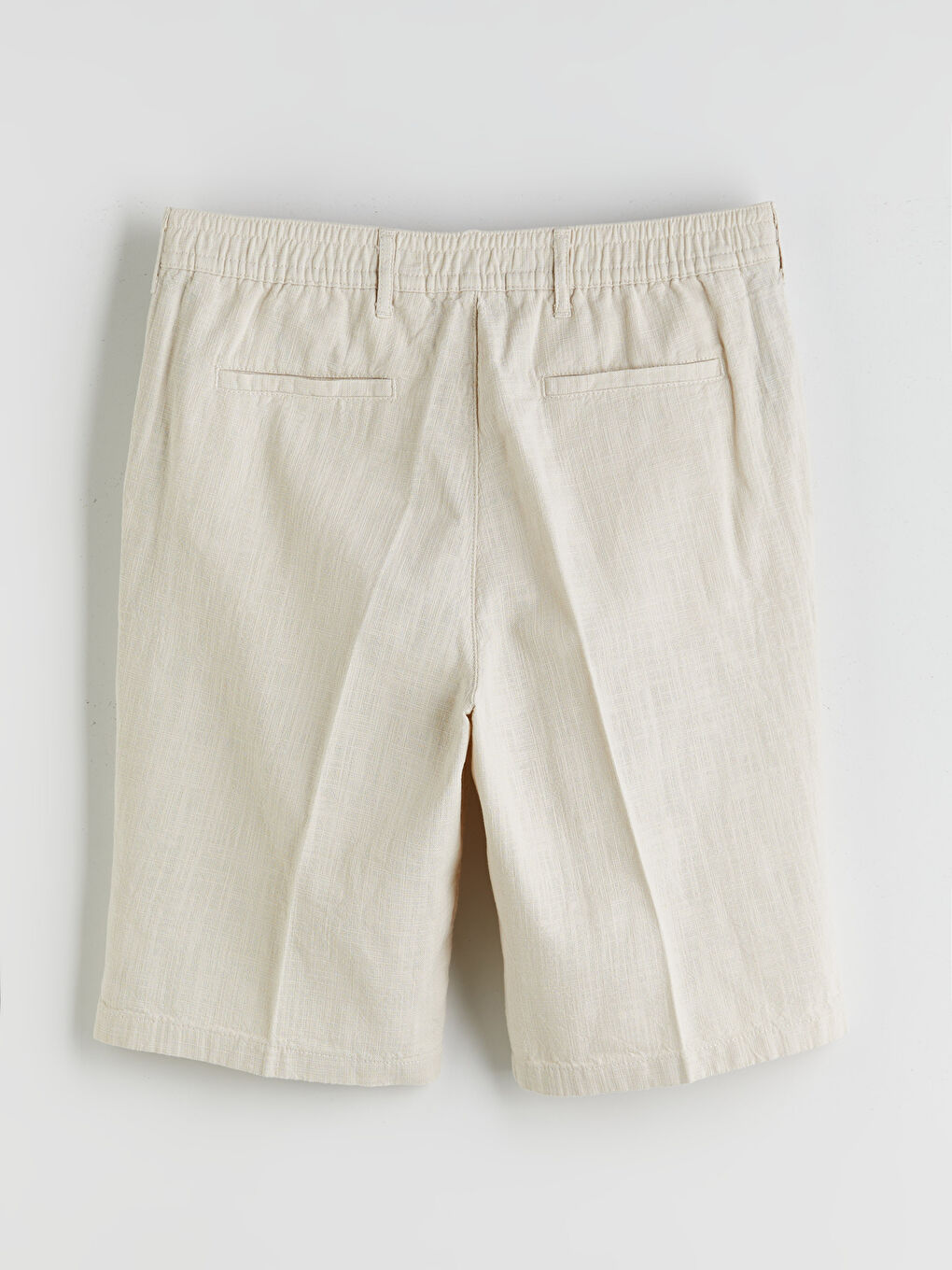 Bej Standart Kalıp Erkek Şort-5