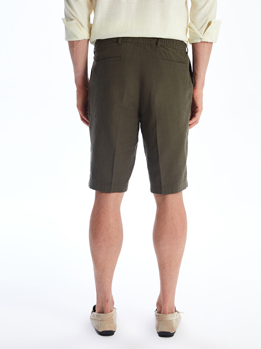 Haki Standart Kalıp Erkek Şort-3