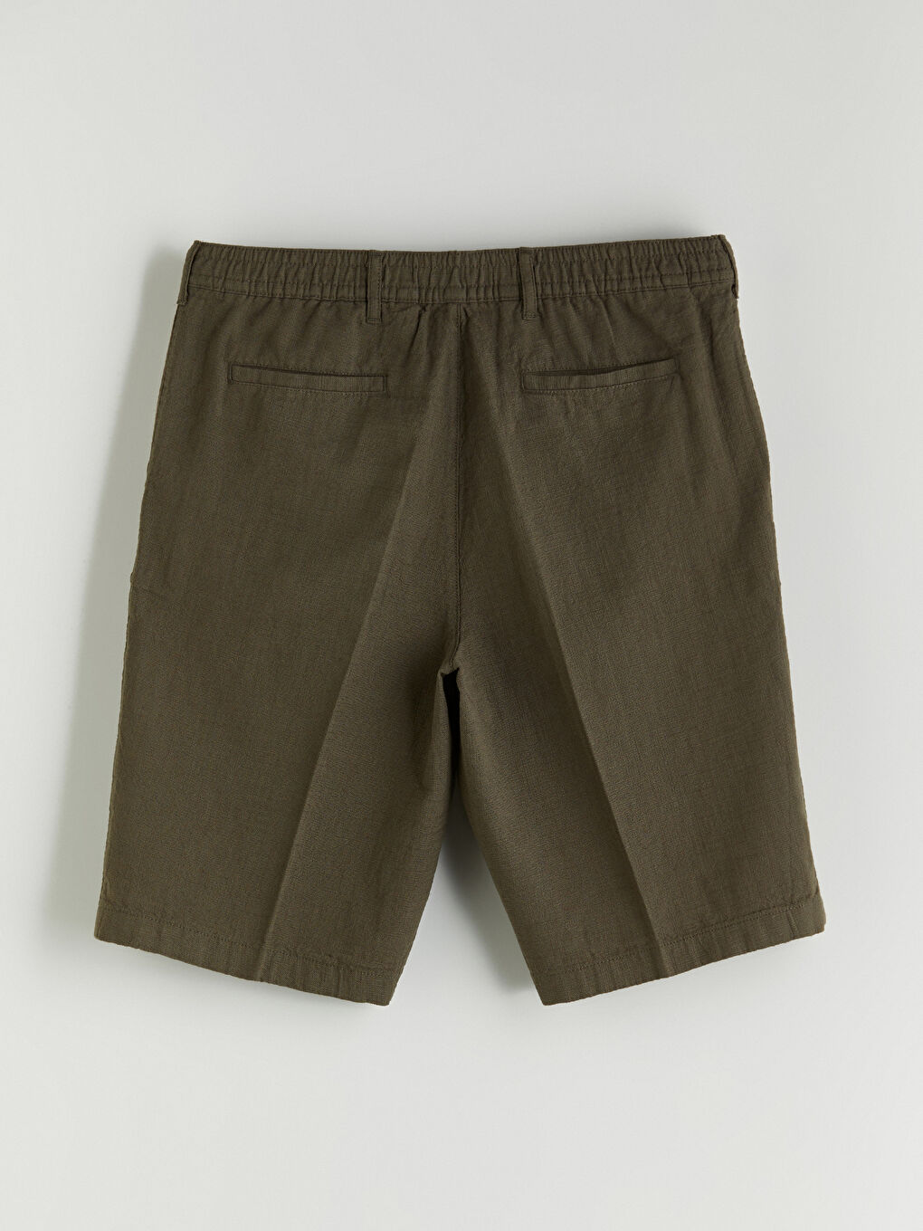 Haki Standart Kalıp Erkek Şort-6