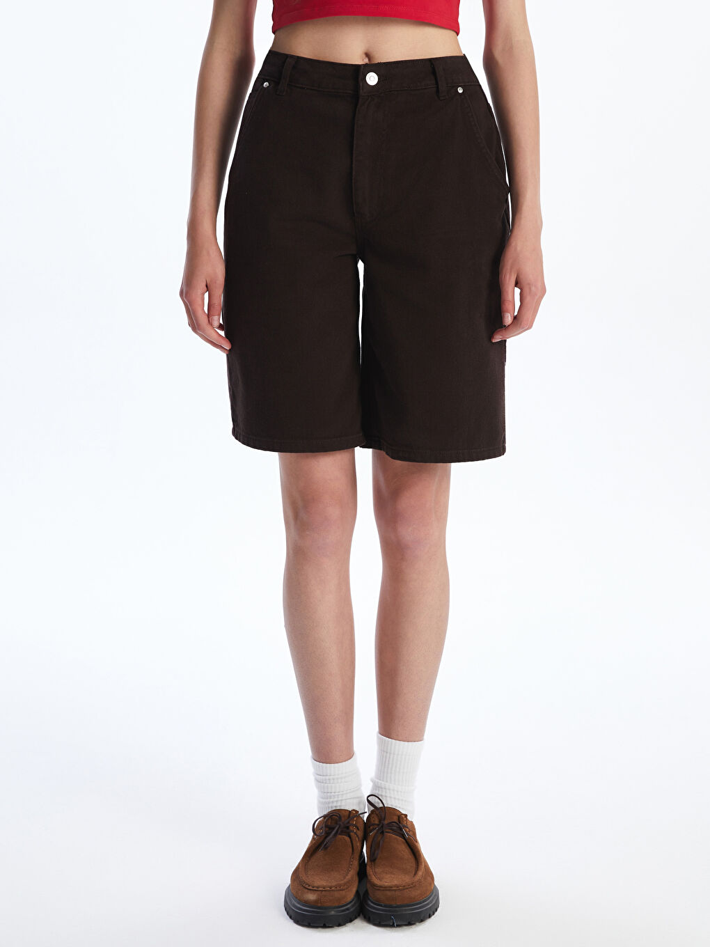 XSIDE Bermuda Fit Women's Denim Shorts -S5R583Z8-D2N