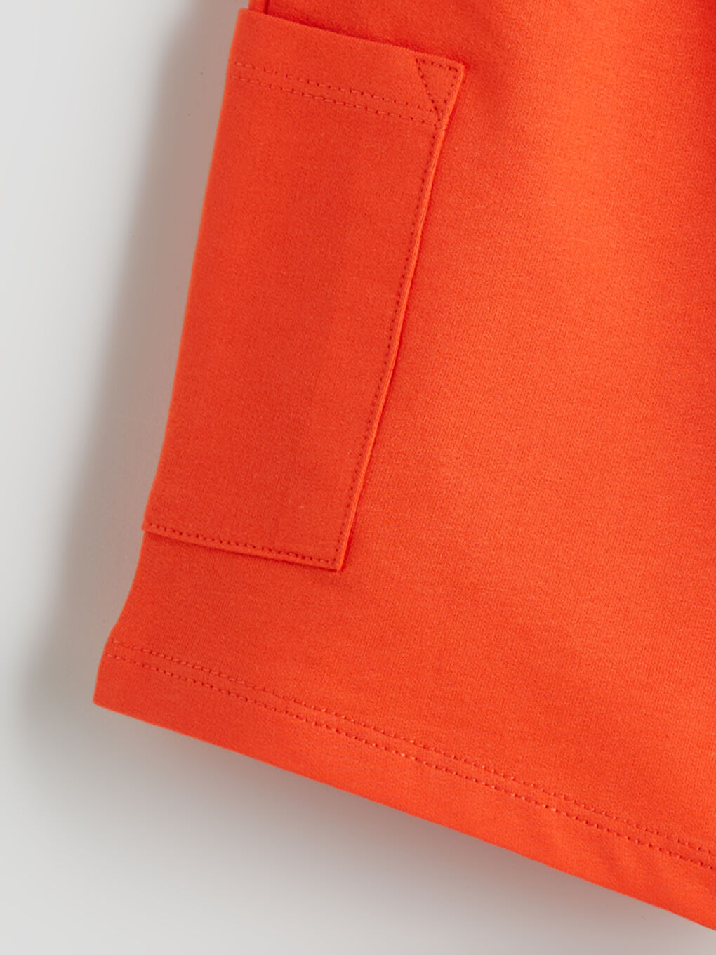 Turuncu Beli Lastikli Basic Erkek Çocuk Şort-2