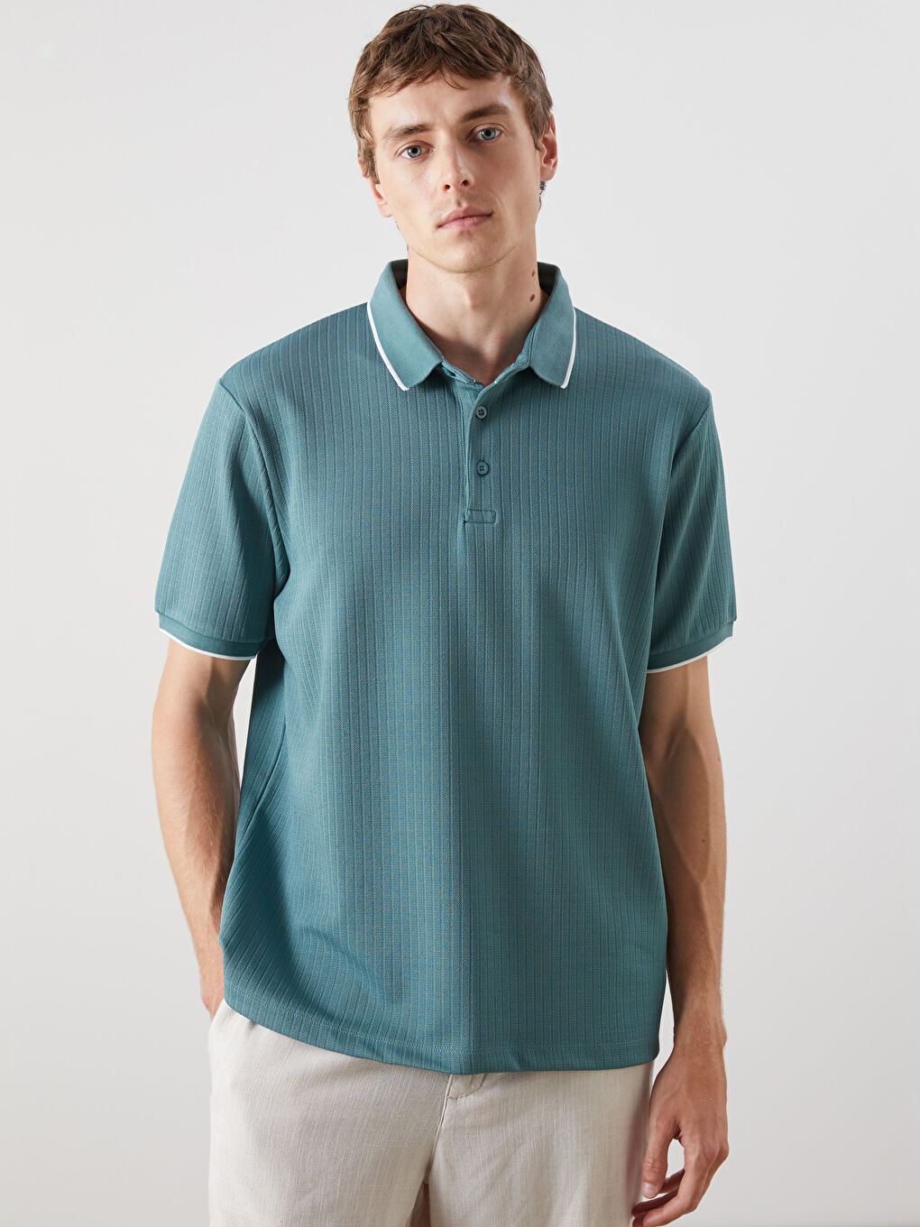 LCW Vision Men's Polo Neck T-Shirt -S5R598Z8-HMP