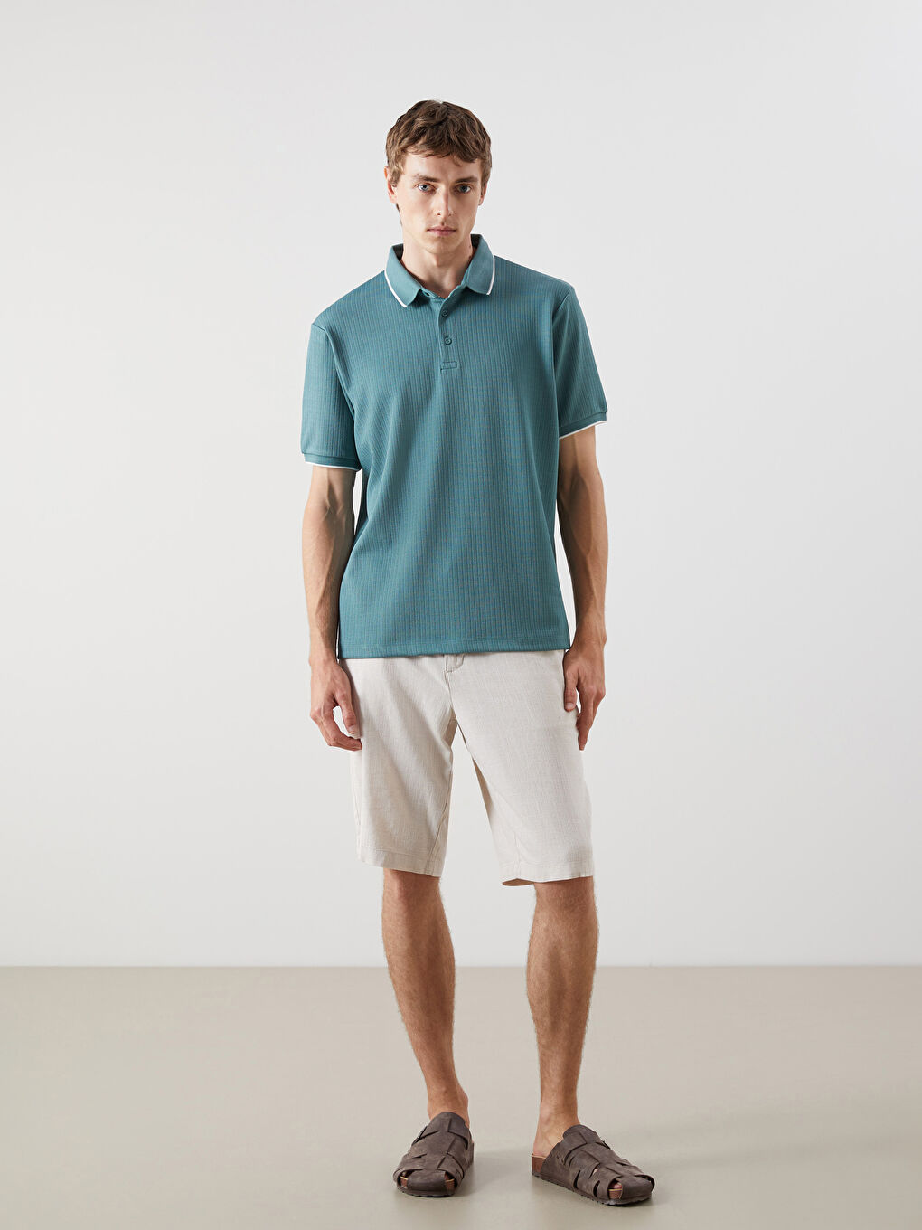 LCW Vision Men's Polo Neck T-Shirt -S5R598Z8-HMP