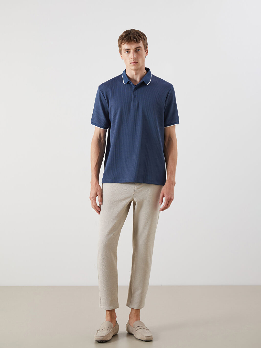 LCW Vision Men's Polo Neck T-Shirt -S5R598Z8-R4M