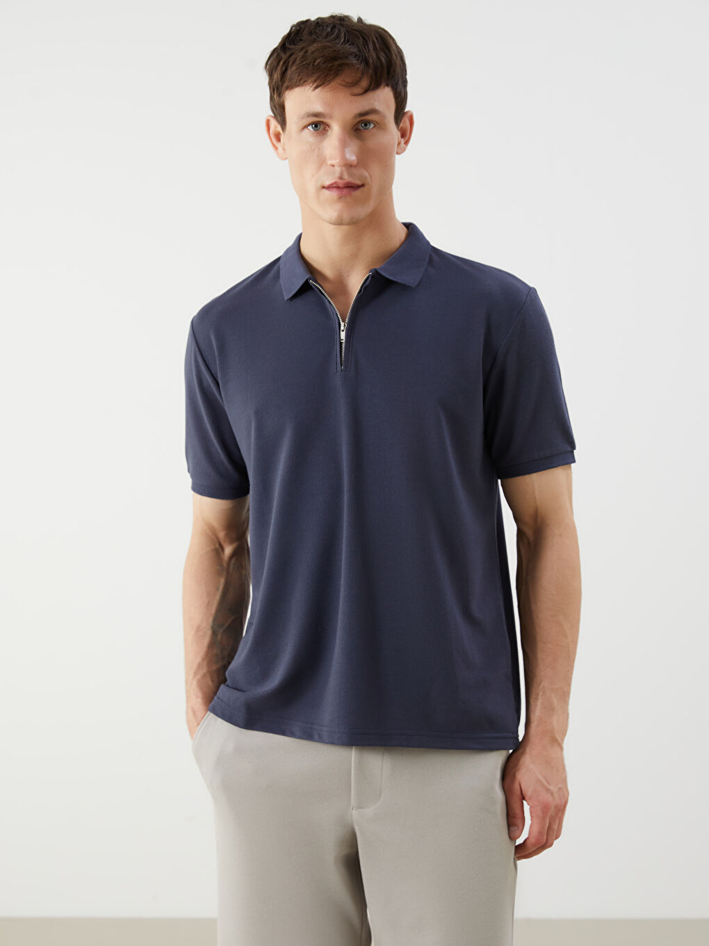 LCW Vision Polo Neck Jersey Men's T-Shirt -S5R599Z8-18U