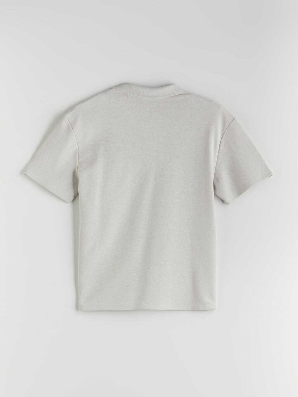 Bej Polo Yaka Pike Erkek Tişört-5