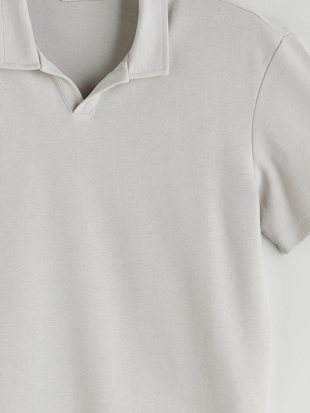 Bej Polo Yaka Pike Erkek Tişört-6