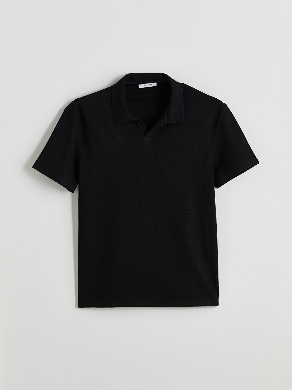 Siyah Polo Yaka Pike Erkek Tişört-4