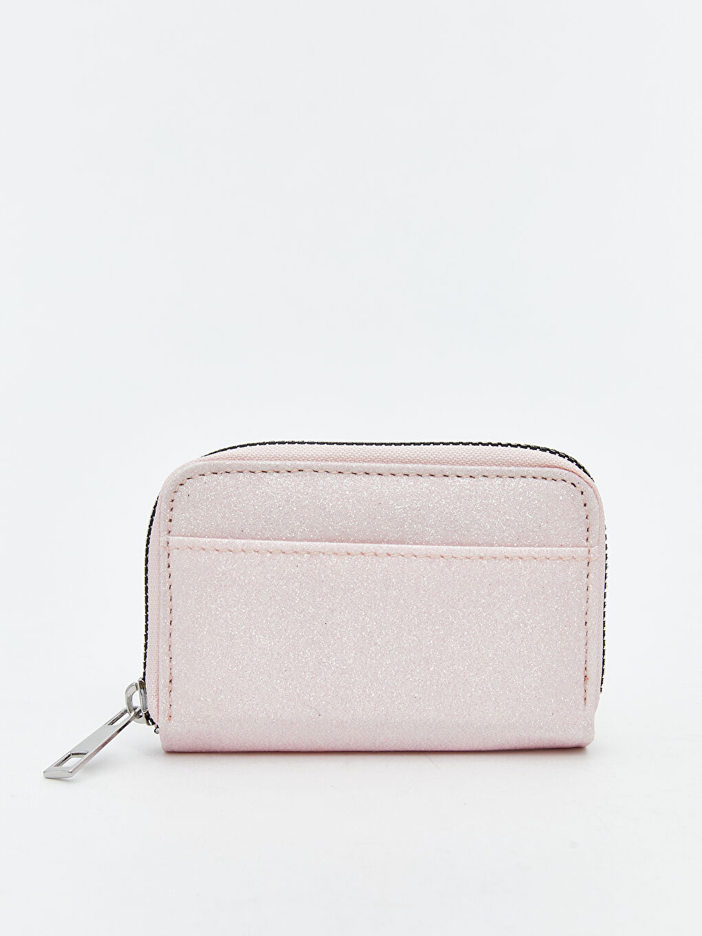 Pembe Simli Deri Görünümlü Kadın Cüzdan