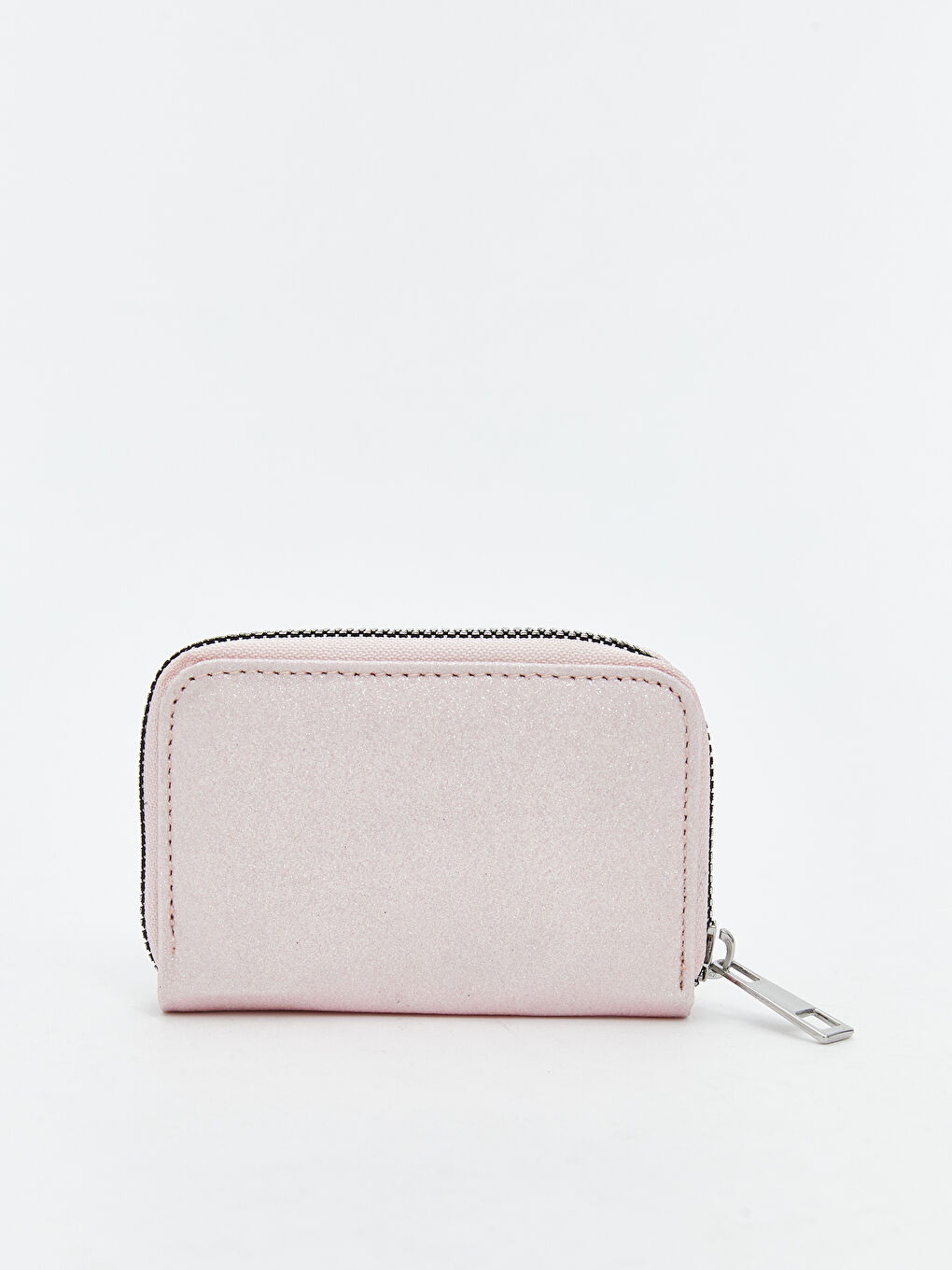 Pembe Simli Deri Görünümlü Kadın Cüzdan-1