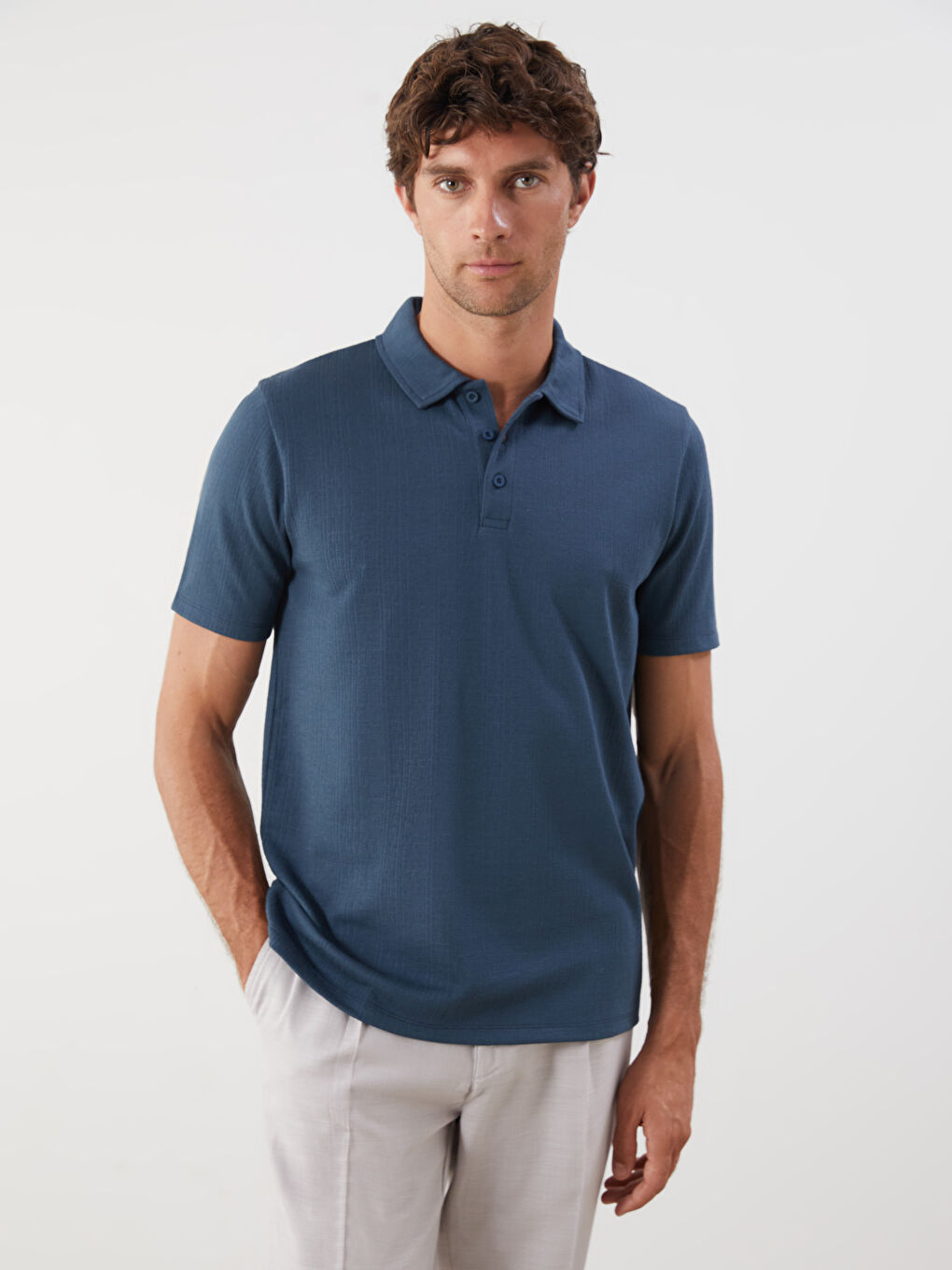 SOUTHBLUE Polo Neck Jersey Men's T-Shirt -S5R607Z8-CYB