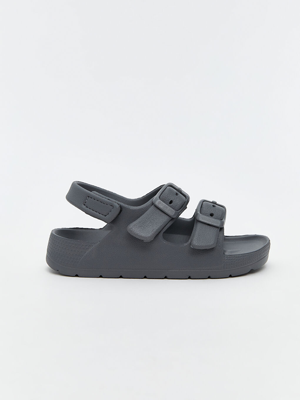 Antrasit Cırt Cırtlı Kız Bebek Sandalet-1