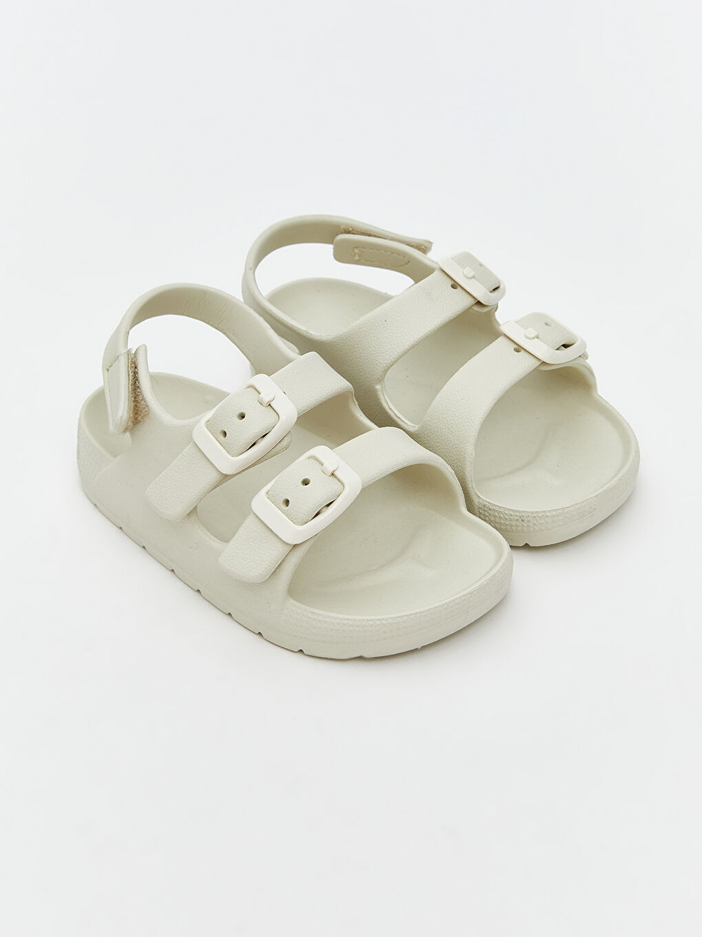 Bej Cırt Cırtlı Kız Bebek Sandalet