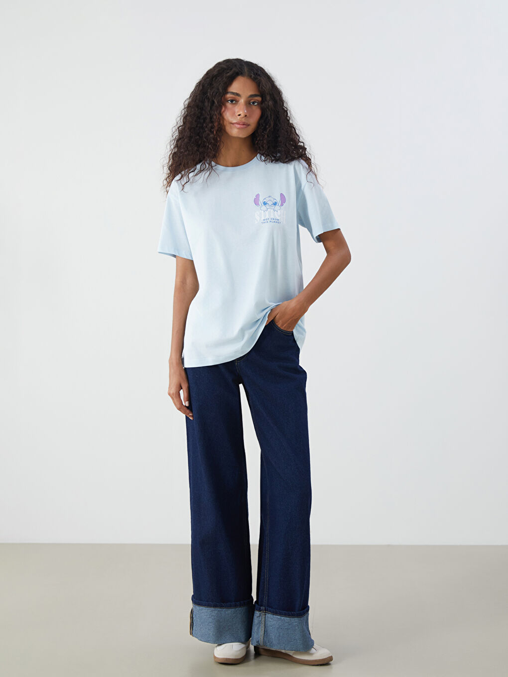 XSIDE Crew Neck Stitch Printed Women's T-Shirt -S5R617Z8-CU5